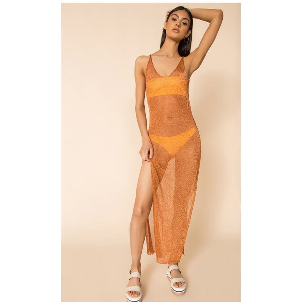 superdown Orange Midi Dress